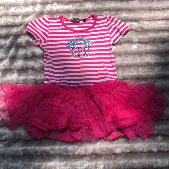 Girl cupcake dress with attached tutu - Picture 1 of 1